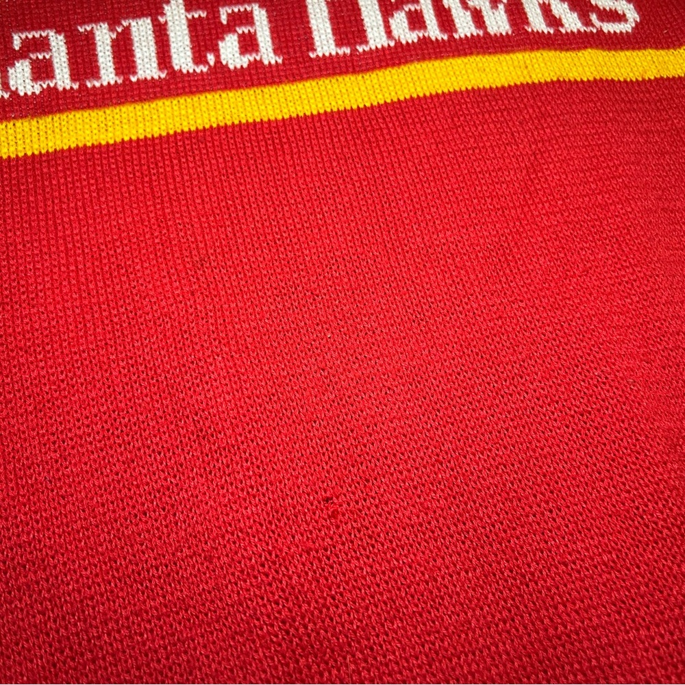 RARE VINTAGE Atlanta Hawks Cliff Engle Sweater NBA Basketball 1980s 1990s Large - Picture 5 of 10
